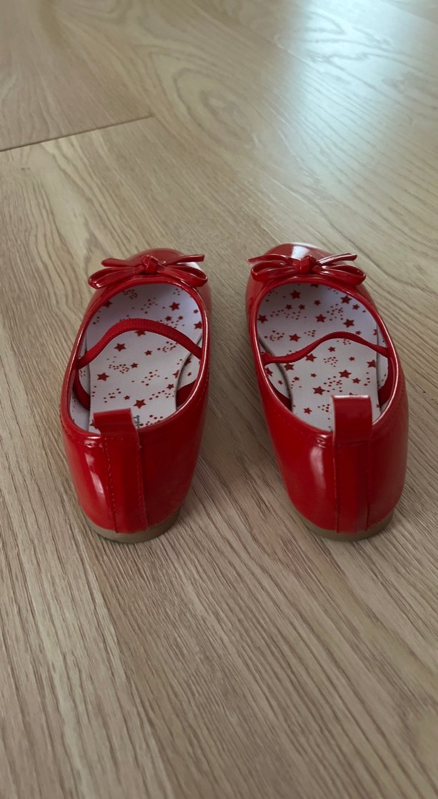 Kız Çocuk Kırmızı Fiyonklu Babet - Görsel 2