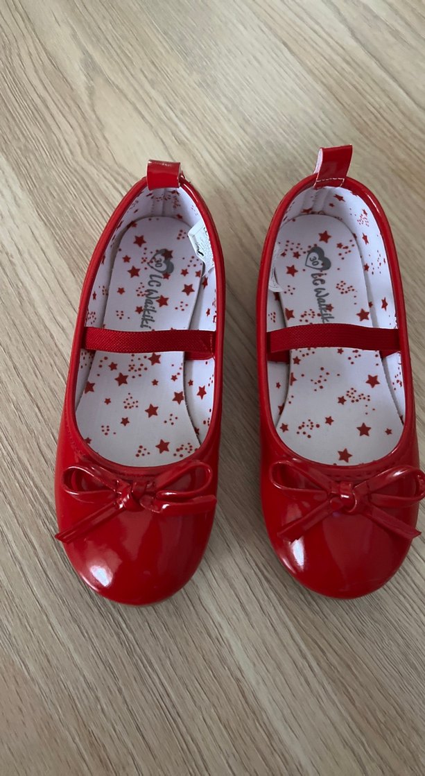 Kız Çocuk Kırmızı Fiyonklu Babet - Görsel 3