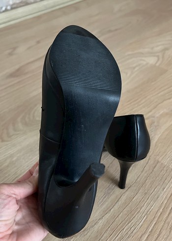 DIVARESE Siyah Topuklu ayakkabı - Görsel 5