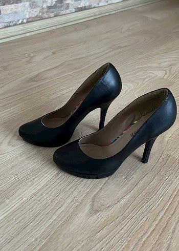 DIVARESE Siyah Topuklu ayakkabı - Görsel 2
