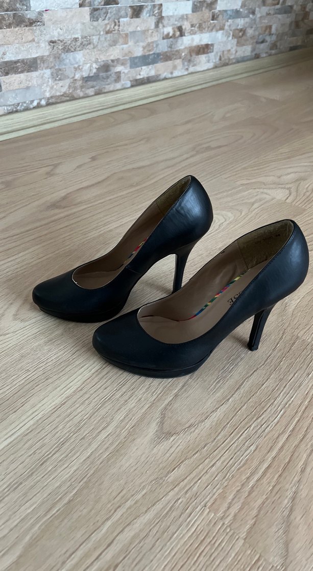 DIVARESE Siyah Topuklu ayakkabı - Görsel 2