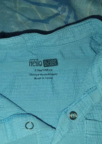 Mavi Pamuklu Bebek Body V Yaka - Görsel 4