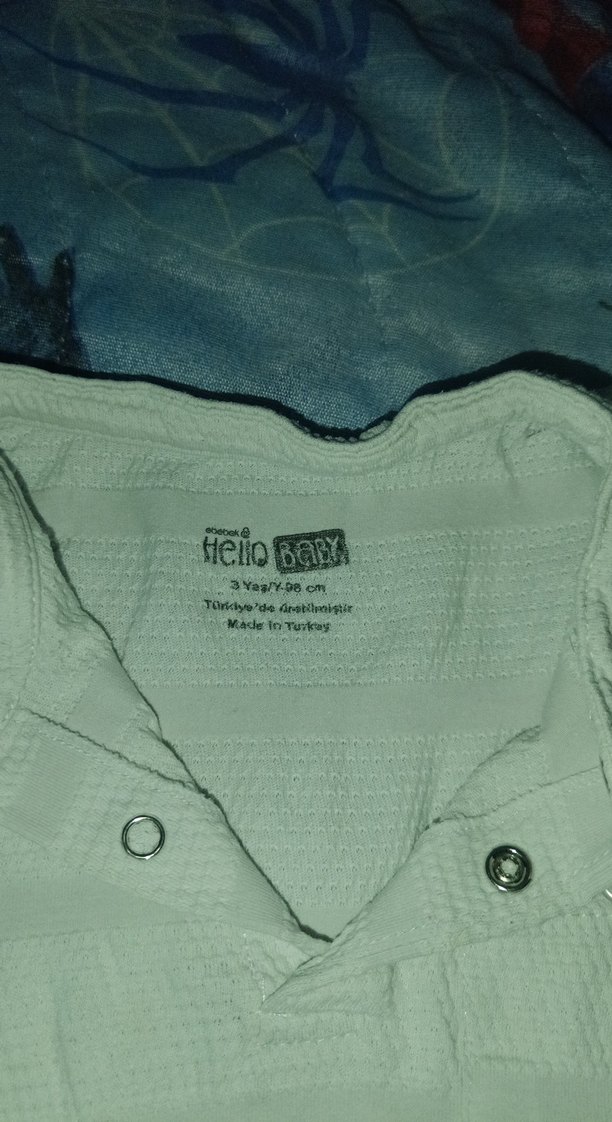 Düğmeli Beyaz Kısa Kollu Bebek Body - Görsel 4