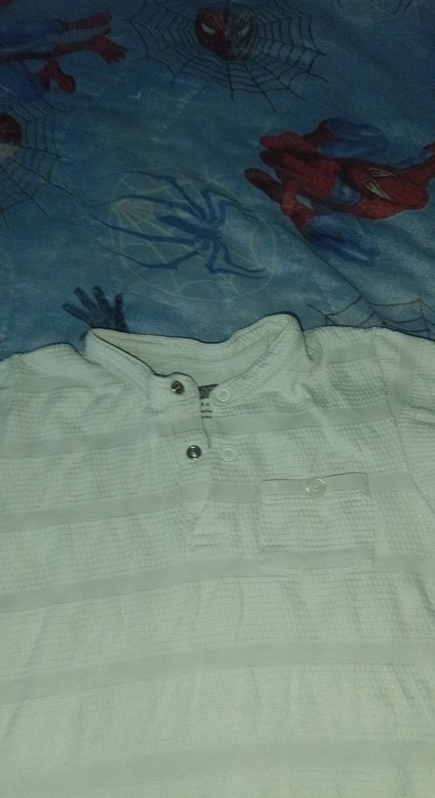 Düğmeli Beyaz Kısa Kollu Bebek Body - Görsel 5