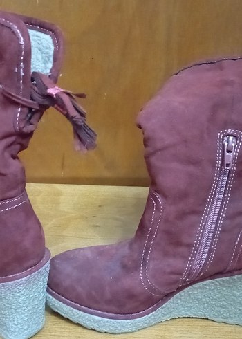 Süet Dolgu Topuklu Kadın Bot - Görsel 2