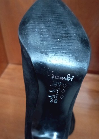 Süet Stiletto Topuklu Kadın Bot - Görsel 4