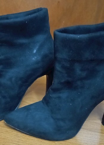 Süet Stiletto Topuklu Kadın Bot - Görsel 2