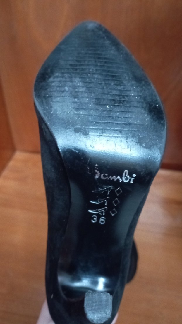 Süet Stiletto Topuklu Kadın Bot - Görsel 4