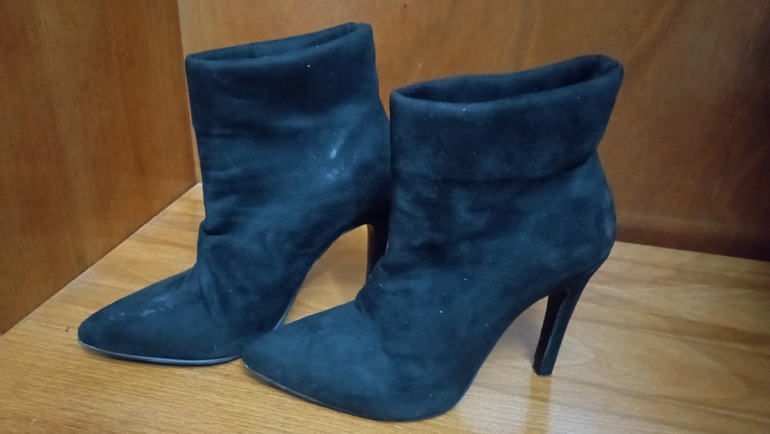 Süet Stiletto Topuklu Kadın Bot - Görsel 2