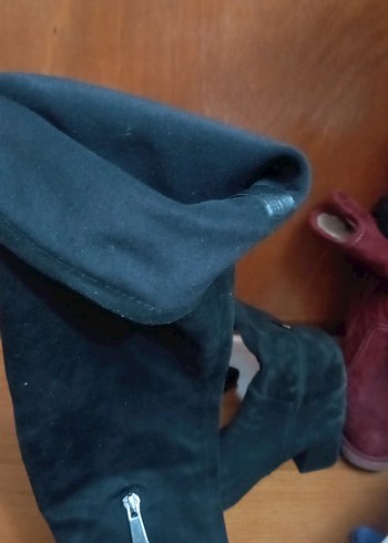 Süet Stiletto Dizüstü Bot - Görsel 3