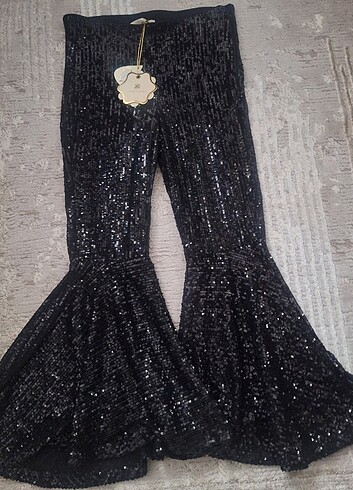 BG Store Pul Payet İşlemeli İspanyol Paça Pantolon