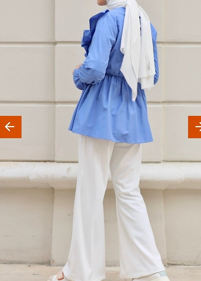 Mavi piliseli gömlek - Görsel 3