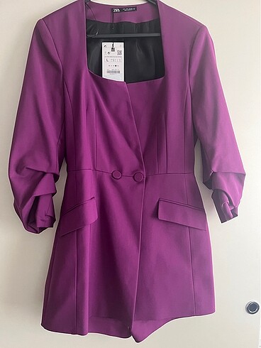 Zara ZARA L BEDEN ETİKETLİ BLAZER ELBİSE