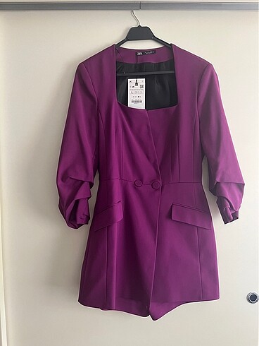 ZARA L BEDEN ETİKETLİ BLAZER ELBİSE