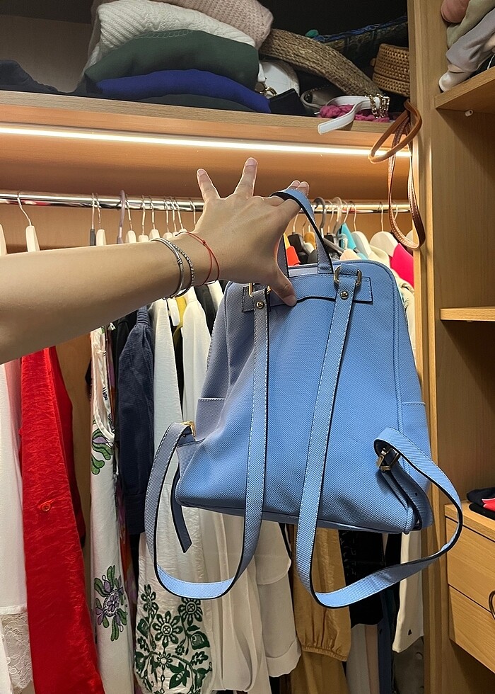 Versace mavi sırt çantası - Görsel 3