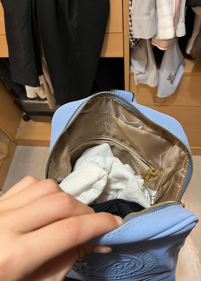 Versace mavi sırt çantası - Görsel 4