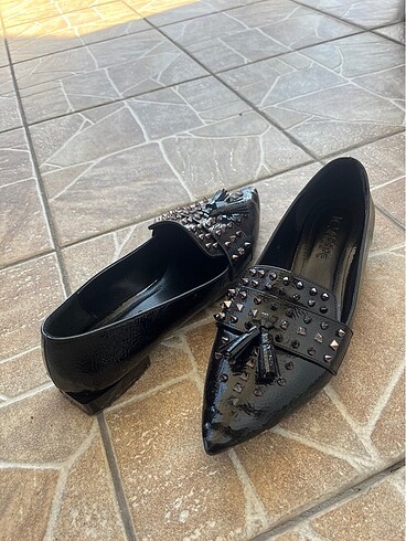 Siyah şık kadın babet - Görsel 6