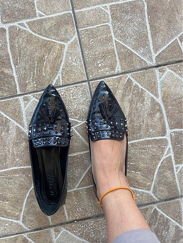 Siyah şık kadın babet - Görsel 7