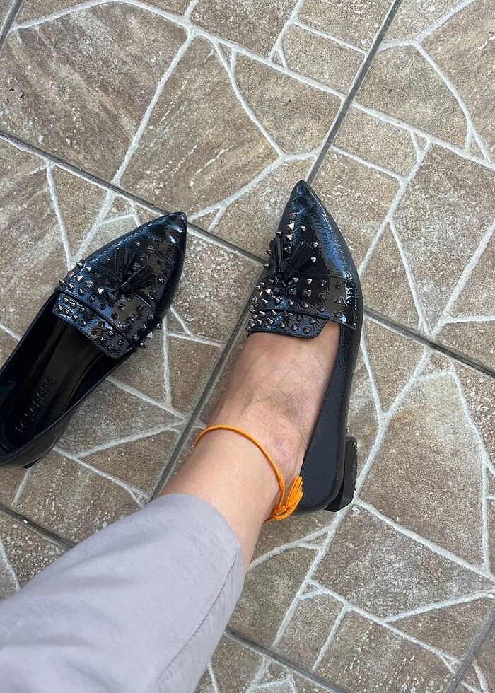 Siyah şık kadın babet - Görsel 2