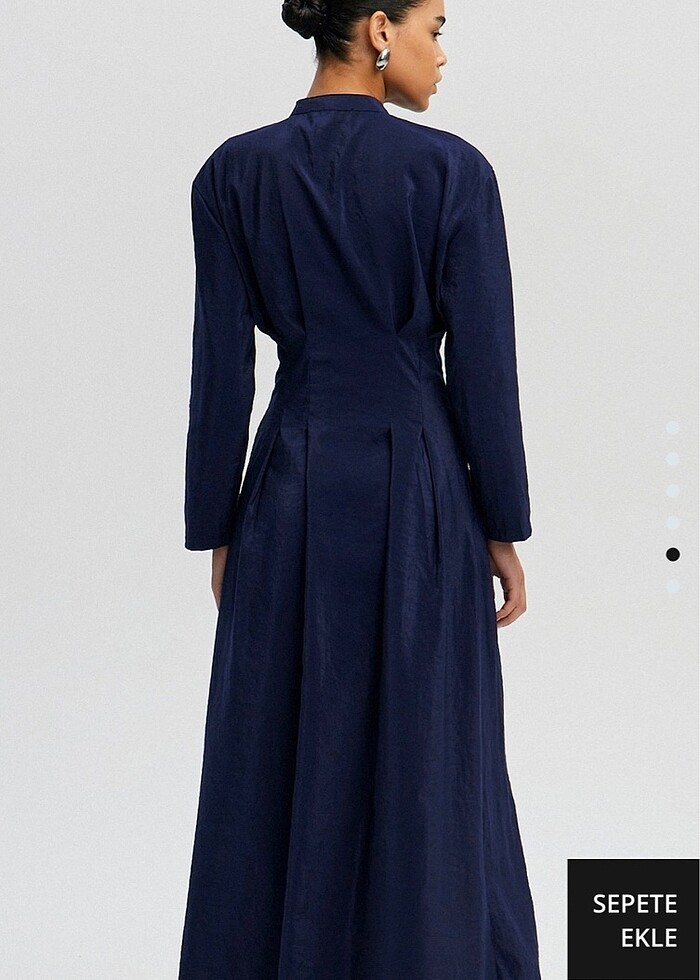 Touche lacivert elbise - Görsel 2