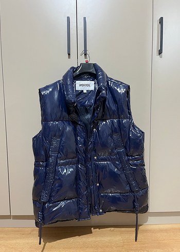 İpekyol Lacivert Parlak Şişme Yelek - Görsel 4