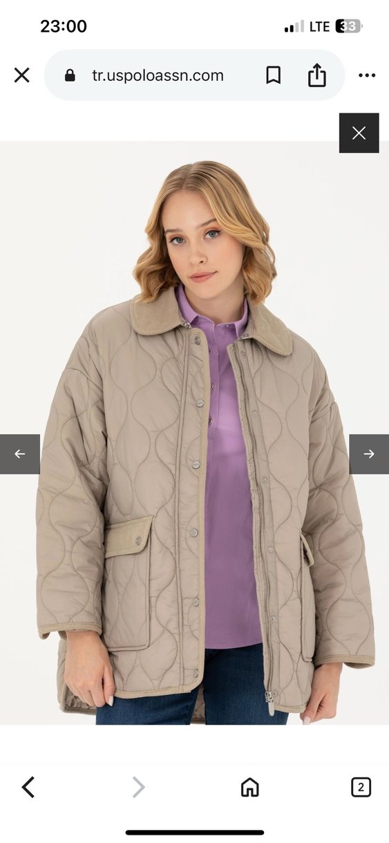 Polo Kadın Mont Bej - Görsel 2