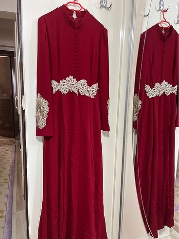 42 Beden bordo Renk Elbise