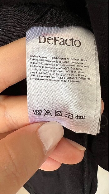 xl Beden Defacto keten karışımlı gömlek