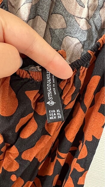 xl Beden turuncu Renk Stradivarius Sırtı Açık Elbise