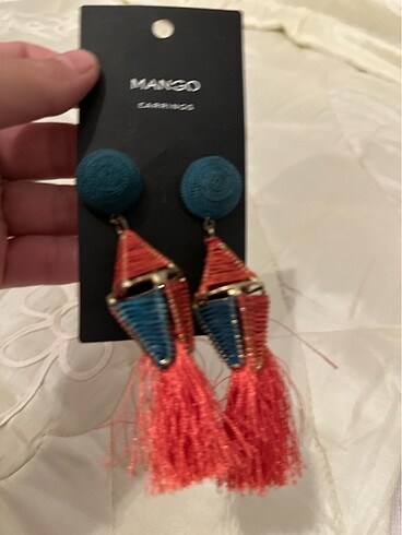 Mango Mango narcıcegı yeşil küpe
