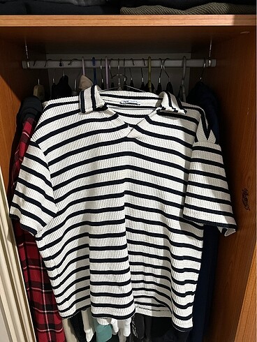 ZARA Çizgili Polo Yaka - Görsel 2
