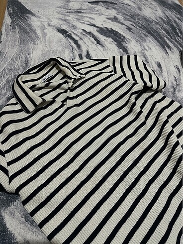 ZARA Çizgili Polo Yaka - Görsel 4