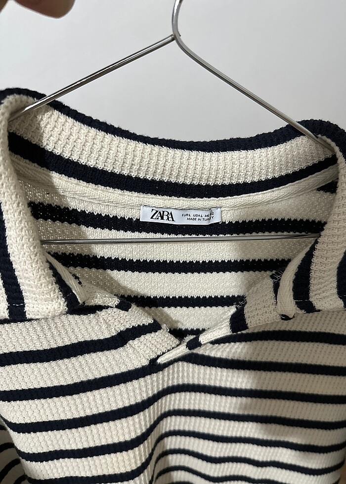 ZARA Çizgili Polo Yaka - Görsel 3