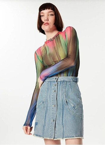 36 Beden Twist denim etek