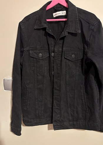 Koton Siyah Kadın Denim Ceket Düğmeli