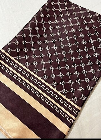 Vakko Vakko Twill İpek Şal Kahverengi