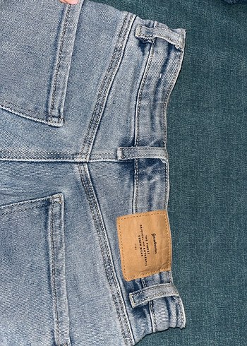 Tokalı Mavi Kadın Denim Şort - Görsel 5