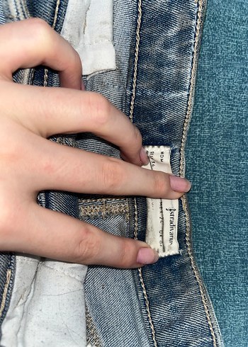 Tokalı Mavi Kadın Denim Şort - Görsel 2