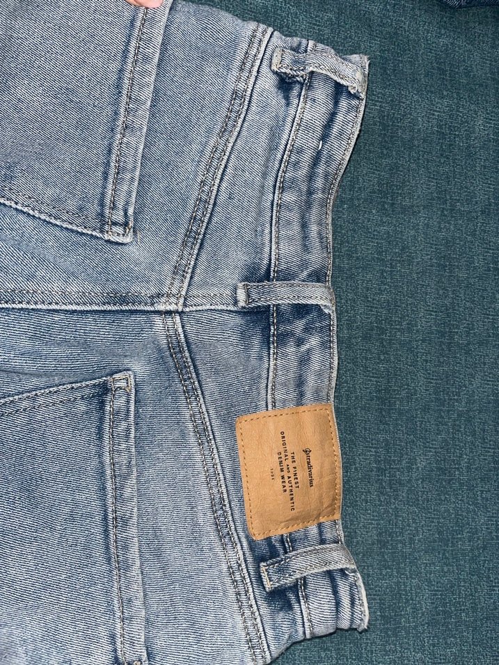 Tokalı Mavi Kadın Denim Şort - Görsel 5