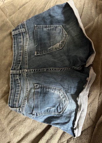 Gevşek Kesim Kadın Kot Şort - Görsel 3