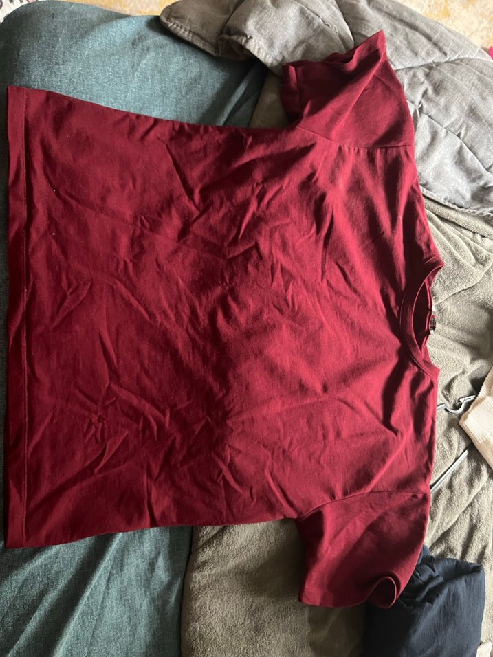 Bordo Salaş Kısa Kollu Tişört - Görsel 4