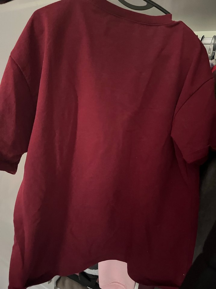 Bordo Salaş Kısa Kollu Tişört - Görsel 3