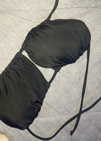 Siyah Strappy Kadın Bikini Üstü