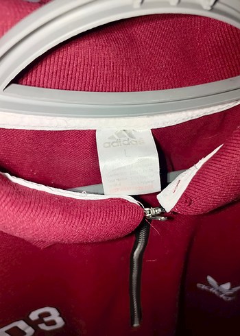 Adidas Bordo Fermuarlı Erkek Polo Tişört