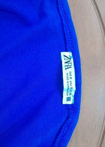 Mavi Kısa Kollu Fitted Kadın body - Görsel 2