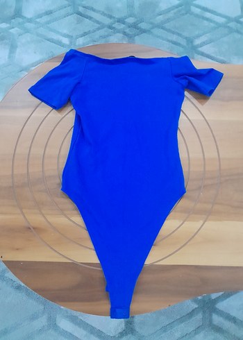 Mavi Kısa Kollu Fitted Kadın body - Görsel 3