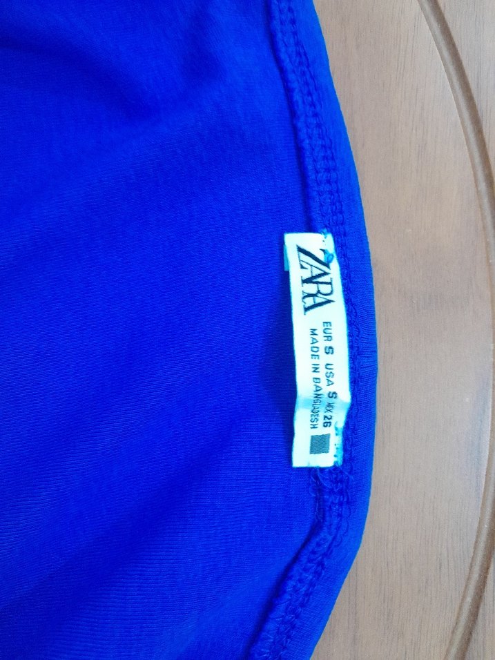 Mavi Kısa Kollu Fitted Kadın body - Görsel 2