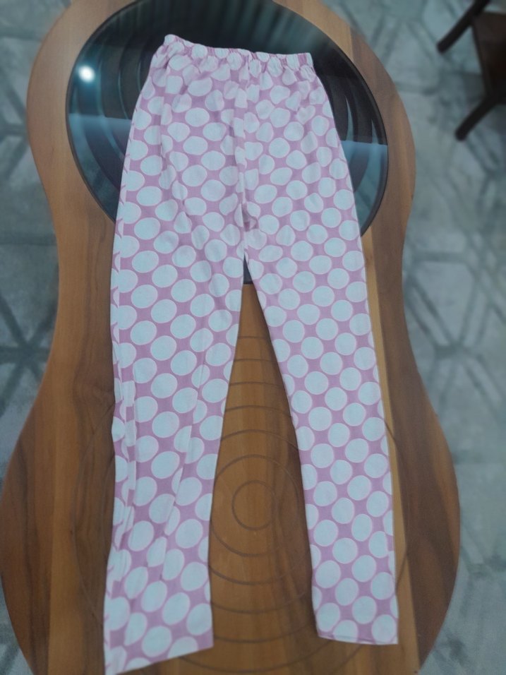 Kızlar için Pembe Puantiyeli Pijama altı. - Görsel 2