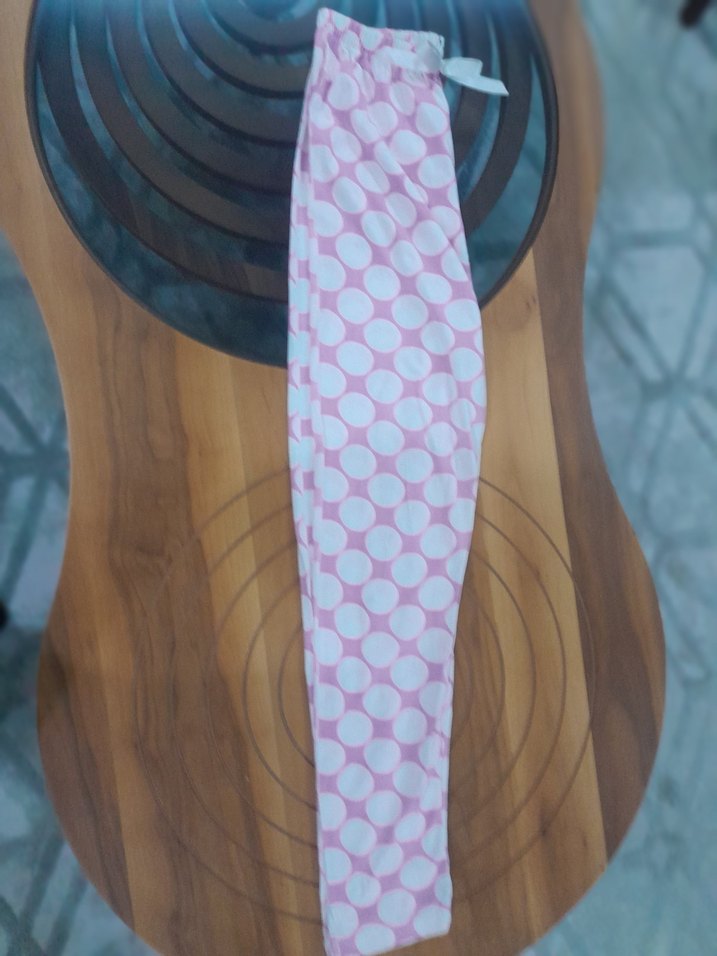 Kızlar için Pembe Puantiyeli Pijama altı. - Görsel 3