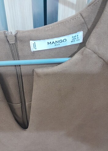 s Beden camel Renk Mango suet bayan elbise